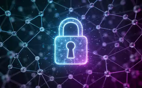 Leuchtendes digitales Vorhängeschloss-Symbol über einem abstrakten, vernetzten Netzwerk, das sichere Kryptowährungs-Compliance in der EU darstellt. - Foto: über boerse-global.de