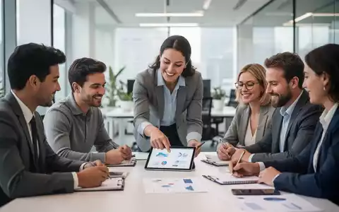 Eine vielfältige Gruppe von Büromitarbeitern arbeitet in einem modernen Büro zusammen, was Teamzusammenhalt und psychologische Sicherheit symbolisiert. - Foto: über boerse-global.de