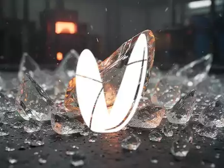 Abstrakte Darstellung der Glasindustrie mit weichem Licht, das Texturen von geschmolzenem Glas oder Glasscherben hervorhebt und Erholung andeutet. - Foto: über boerse-global.de
