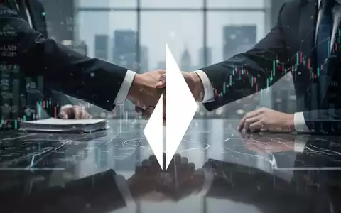Eine abstrakte, atmosphärische Darstellung eines großen Finanzgeschäfts im Bankensektor, mit einem Gefühl von hohem Wert und strategischer Aktivität. - Foto: über boerse-global.de