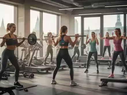 Frauen trainieren in einem modernen Fitnessstudio, nutzen Geräte für Kraft- und Ausdauertraining und nehmen an einem Kurs teil. - Foto: über boerse-global.de