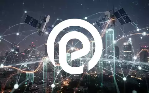 Abstrakte Darstellung des Telekommunikationssektors mit Lichtspuren und verbundenen Knoten, die Wachstum in der Satellitenkommunikation symbolisieren. - Foto: über boerse-global.de