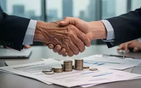 Nahaufnahme von Händen, die sich über Münzen und Rentendokumenten schütteln, symbolisiert Tarifverhandlungen und Altersvorsorge. - Foto: über boerse-global.de