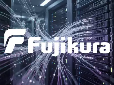 Abstrakte Szene mit leuchtenden Glasfasern und futuristischen Serverkomponenten in Blau- und Violetttönen, die KI-Rechenzentren darstellen. - Foto: über boerse-global.de