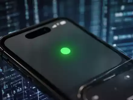Nahaufnahme eines iPhone-Bildschirms mit grünem Datenschutzpunkt oben, der Kamera-Zugriff anzeigt. - Foto: über boerse-global.de