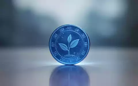 Eine einzelne, leuchtende blaue Wertmarke auf einer reflektierenden Oberfläche, die Wachstum und Stabilität symbolisiert. - Foto: über boerse-global.de
