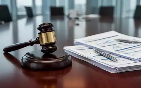 Ein Nahaufnahme eines Holzhammers auf einem Tisch mit Finanzdokumenten und einem Stift, der eine Hauptversammlung darstellt. - Foto: über boerse-global.de