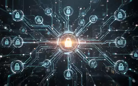 Vernetzte Datenknoten und sichere Netzwerkpfade, die auf ein zentrales, leuchtendes Zentrum zulaufen, symbolisieren Datenschutzreform. - Foto: über boerse-global.de