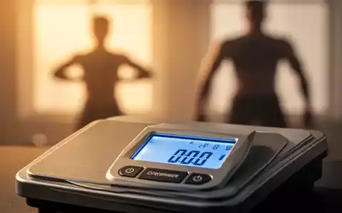 Eine digitale Waage zeigt ein Gewicht an, im unscharfen Hintergrund eine Person, die Sport treibt, symbolisiert biologische Mechanismen der Gewichtsregulierung. - Foto: über boerse-global.de