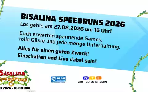 Bisalina Speedruns zugunsten der Stiftung RTL - Wir helfen Kindern e.V.: Gaming-Community spielt fĂŒr den guten Zweck - Foto: presseportal.de