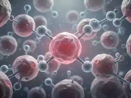 Mikroskopische Ansicht menschlicher Zellen mit Antikörpern, symbolisiert medizinische Forschung und Heilung bei Autoimmunerkrankungen. - Foto: über boerse-global.de
