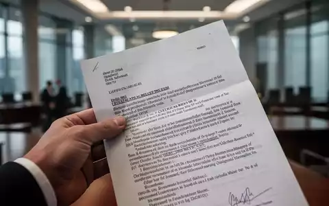Eine Hand hält einen Brief, teilweise verdeckt von einem juristischen Dokument, mit verschwommenem Bürohintergrund. Symbolisiert rechtliche Herausforderungen bei der Zustellung. - Foto: über boerse-global.de