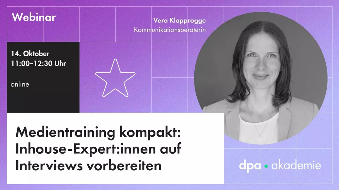 Medientraining zur Interviewvorbereitung | dpa-Akademie - Bild: presseportal.de