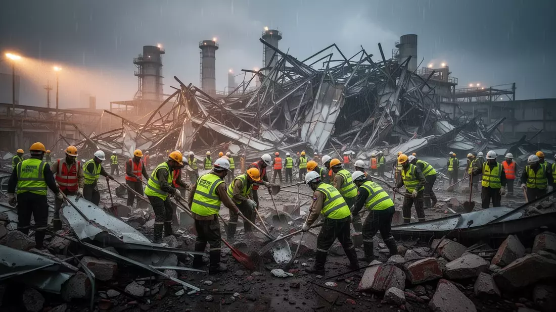 Rescue teams at a waste-to-energy facility in Pune, India, concluded an 84-hour operation on July 12