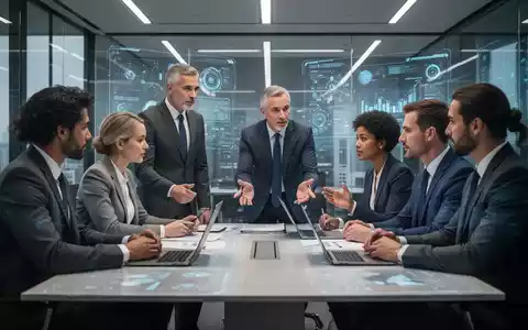 Geschäftsleute in einem modernen Büro, die strategische Pläne besprechen, was Führungswechsel und Umstrukturierungen symbolisiert. - Foto: über boerse-global.de