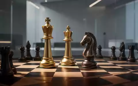 Ein Schachbrett mit eleganten Figuren in einem modernen, minimalistischen Raum, beleuchtet von weichem, strategischem Licht. - Foto: ĂŒber boerse-global.de