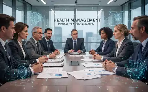 Geschäftsleute diskutieren auf einem Kongress über betriebliches Gesundheitsmanagement, digitale Transformation und gesetzliche Reformen. - Foto: über boerse-global.de