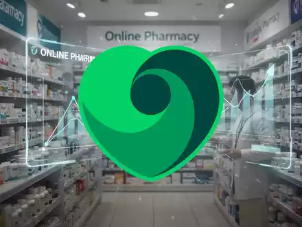 Abstrakte, atmosphĂ€rische Szene, die den Online-Apothekenmarkt darstellt, mit Andeutungen von Wettbewerb und MarktverĂ€nderungen. - Foto: ĂŒber boerse-global.de