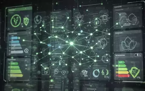Eine futuristische digitale Oberfläche mit leuchtenden Grafiken, die Daten, Gesetzestexte und Symbole für Nachhaltigkeitsberichterstattung und Compliance darstellen. - Foto: über boerse-global.de