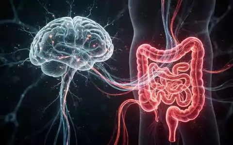 Eine stilisierte Darstellung der Darm-Hirn-Achse, die die Verbindung zwischen Gehirn und Darmgesundheit symbolisiert. - Foto: über boerse-global.de