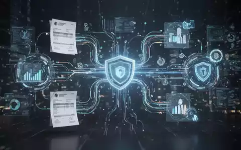 Digitale Dokumente und Datenströme flieĂen zwischen GeschĂ€ftseinheiten, symbolisierend elektronische Rechnungsstellung und Compliance in Deutschland. - Foto: ĂŒber boerse-global.de