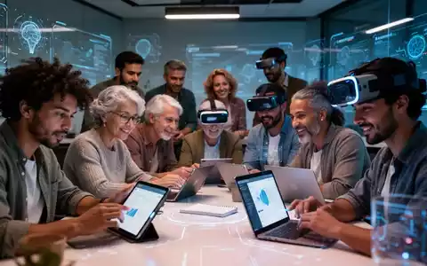 Erwachsene lernen digitale Fähigkeiten an Laptops und Tablets in einem modernen, technologisch fortschrittlichen Klassenzimmer. - Foto: über boerse-global.de