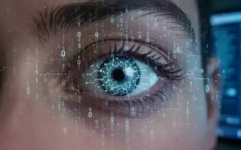 Ein menschliches Auge mit einer digitalen Überlagerung aus Binärcode oder einem neuronalen Netzwerk, das KI-Betrug und Deepfakes symbolisiert. - Foto: über boerse-global.de