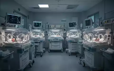 Eine sterile, modern beleuchtete Neugeborenen-Intensivstation eines Krankenhauses mit Inkubatoren, die eine kühle, kontrollierte Umgebung darstellt. - Foto: über boerse-global.de