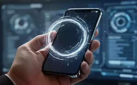Eine Hand hält ein Smartphone mit einem leuchtenden Kreis auf dem Bildschirm, der einen Softwarefehler oder eine Störung symbolisiert. - Foto: über boerse-global.de
