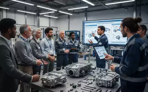 Mitarbeiter nehmen in einer modernen Werkstatt an einer Schulung zur Arbeitssicherheit teil, mit Fokus auf neue Technologien und Risikobewertung. - Foto: über boerse-global.de