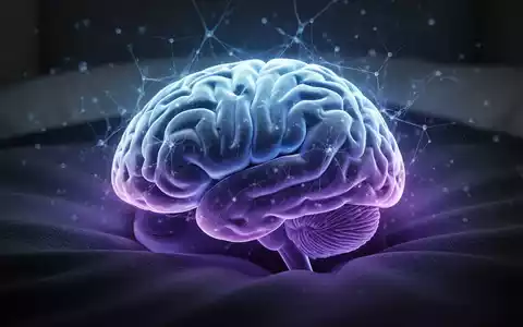 Ein stilisiertes, leuchtendes menschliches Gehirn in Blautönen, überlagert mit neuronalen Mustern, symbolisiert Schlaf und Hirngesundheit. - Foto: über boerse-global.de