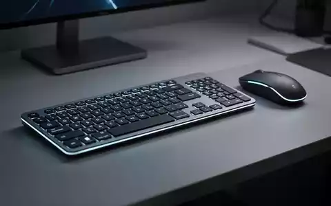 Modernes, flaches Funk-Tastatur-Set auf sauberem Schreibtisch, ergonomisch und professionell. - Foto: über boerse-global.de