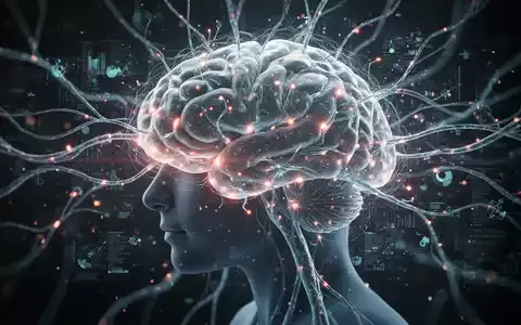 Abstrakte Darstellung eines konzentrierten Geistes mit leuchtenden neuronalen Pfaden und integrierten digitalen Elementen. - Foto: über boerse-global.de