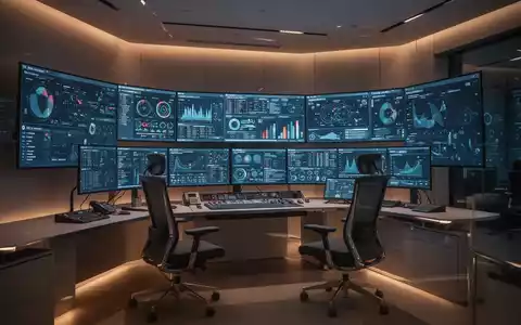 Ein moderner Kontrollraum mit mehreren Bildschirmen und einem ergonomischen Stuhl, der Effizienz und Wohlbefinden am Arbeitsplatz symbolisiert. - Foto: über boerse-global.de