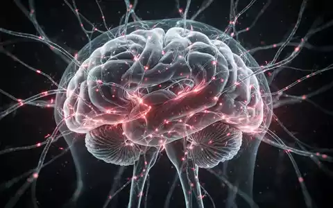Abstrakte Darstellung von neuralen Pfaden und Schmerzsignalen im Gehirn mit leuchtenden Linien, die medizinische Forschung symbolisieren. - Foto: über boerse-global.de