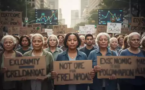 Eine vielfältige Gruppe von Menschen, jung und alt, steht zusammen bei einem friedlichen Protest. Fokus auf Gemeinschaft und Solidarität. - Foto: über boerse-global.de