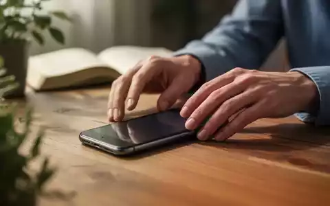 Hände legen ein Smartphone auf einem Holztisch ab, umgeben von unscharfen Pflanzen und Büchern, die eine digitale Auszeit symbolisieren. - Foto: über boerse-global.de