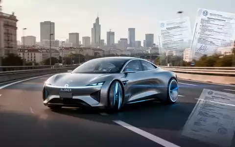 Schlankes autonomes Elektroauto auf moderner europäischer Autobahn, Symbol für regulatorischen Fortschritt und Tests der Selbstfahrtechnologie. - Foto: über boerse-global.de