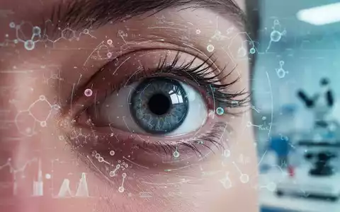Nahaufnahme eines menschlichen Auges mit subtilen digitalen Ăberlagerungen, die medizinische Daten oder MikronĂ€hrstoffe darstellen. - Foto: ĂŒber boerse-global.de