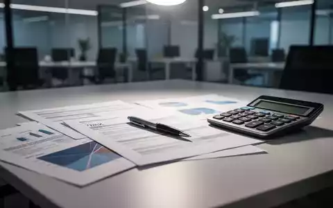 Ein stilisierter moderner Schreibtisch mit abstrakten juristischen Dokumenten, einem Stift und einem Taschenrechner unter gedämpftem Licht. - Foto: über boerse-global.de