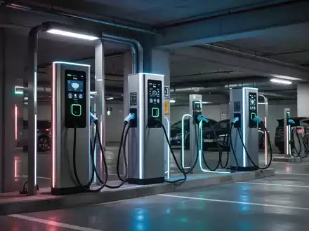 Eine moderne Ladestation für Elektrofahrzeuge in einer Tiefgarage, die Infrastruktur und Technologie hervorhebt. - Foto: über boerse-global.de