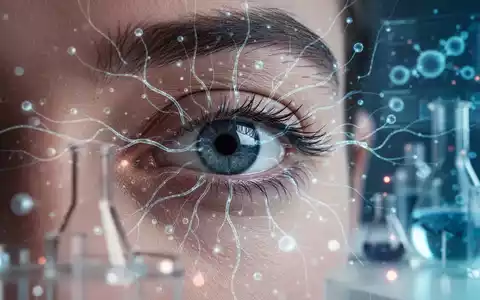 Ein detailliertes Bild eines menschlichen Auges mit überlagerten, leuchtenden neuronalen Netzwerken, das Forschung und Zellgesundheit symbolisiert. - Foto: über boerse-global.de