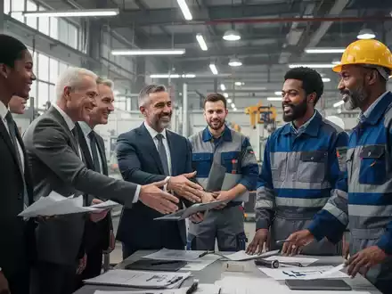 Eine vielfältige Gruppe von Fachkräften aus verschiedenen Ländern arbeitet in einem modernen Büro zusammen, symbolisiert globales Wachstum. - Foto: über boerse-global.de