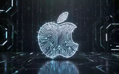 Stilisiertes, leuchtendes macOS-Logo für Software-Updates und Sicherheit mit Schaltkreismustern auf dunklem High-Tech-Hintergrund. - Foto: über boerse-global.de