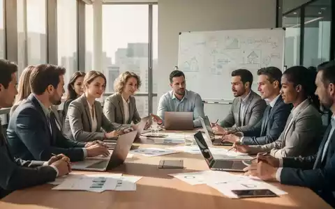Eine Gruppe von Immobilienfachleuten nimmt an einer Schulung in einem modernen Konferenzraum teil, diskutiert und teilt Wissen. - Foto: über boerse-global.de