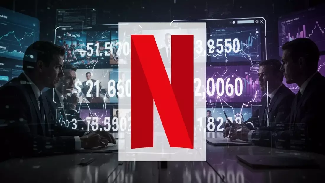Netflix: Publicidad atrae 250M usuarios, pero la acción cae 8% y RSI en sobreventa