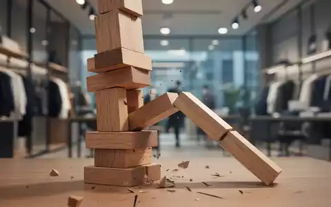 Ein wackeliger Stapel Holzklötze, aus dem ein Block gezogen wird, symbolisiert die stockenden Tarifverhandlungen im Handel. - Foto: über boerse-global.de
