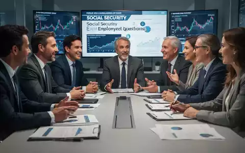 Geschäftsleute diskutieren um einen Konferenztisch, umgeben von Dokumenten und Bildschirmen, die Sozialversicherungsfragen symbolisieren. - Foto: über boerse-global.de