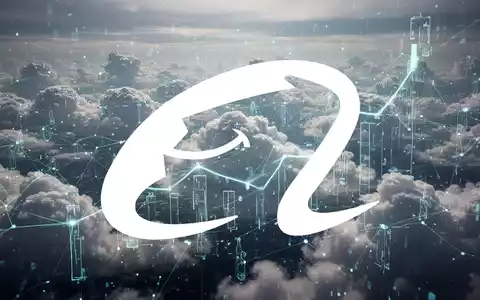 Abstrakte, atmosphärische Darstellung eines riesigen, vernetzten digitalen Netzwerks oder einer Cloud-Landschaft, die Marktanteil und Wachstum symbolisiert. - Foto: über boerse-global.de