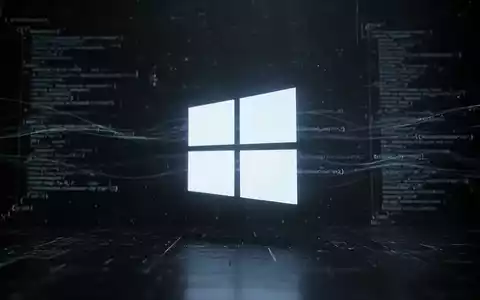 Leuchtendes Windows-Logo auf dunklem digitalem Hintergrund mit Datenströmen, für Suchverbesserungen. - Foto: über boerse-global.de